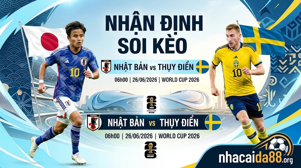 Nhận định soi kèo Nhật Bản vs Thụy Điển 06h00 ngày 26/06/2026 – World Cup 2026