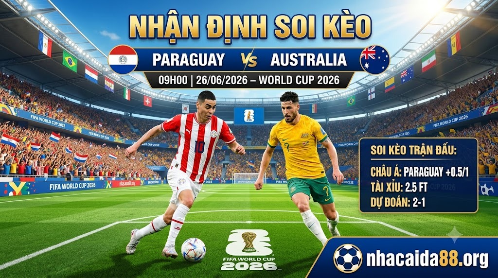 Nhận định soi kèo Paraguay vs Australia 09h00 ngày 26/06/2026 – World Cup 2026