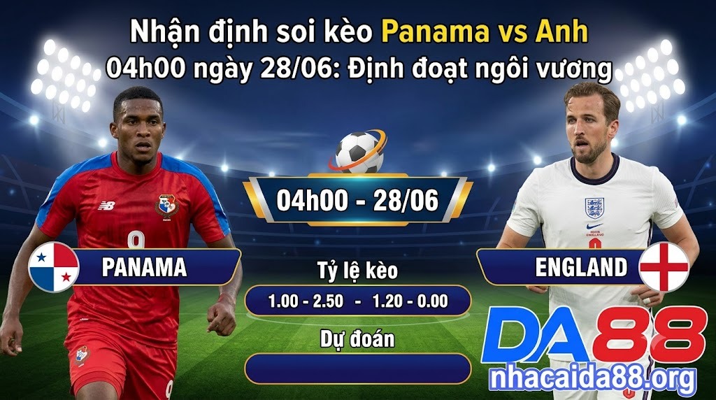 Nhận định soi kèo Panama vs Anh 04h00 ngày 28/06: Định đoạt ngôi vương