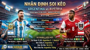 Nhận Định Soi Kèo Argentina vs Austria 00h00 Ngày 23/06/2026 – World Cup 2026