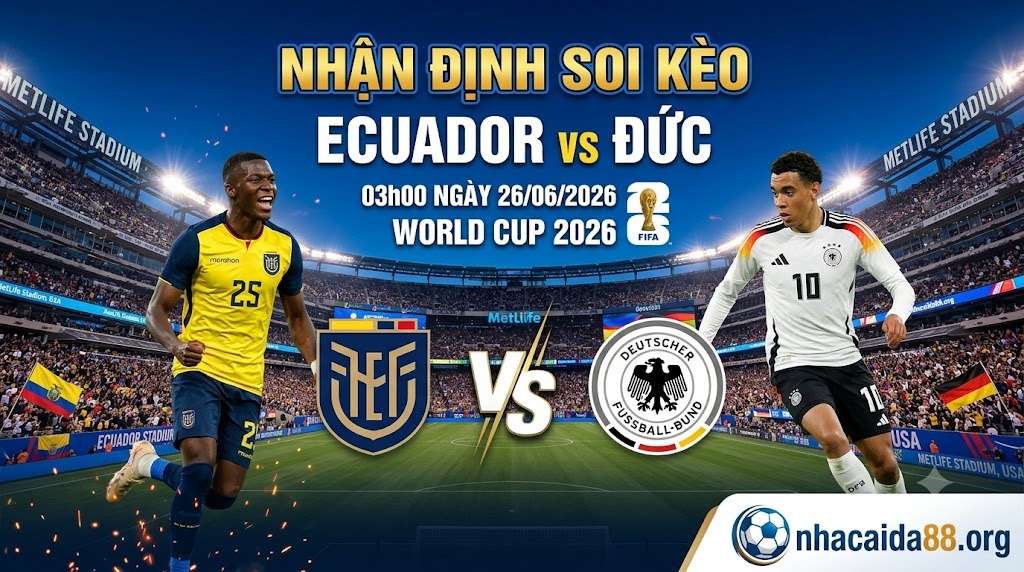Nhận định soi kèo Ecuador vs Đức 03h00 ngày 26/06/2026 – World Cup 2026