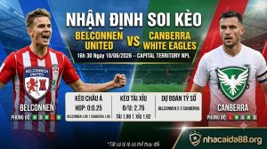 Nhận định soi kèo Belconnen United vs Canberra White Eagles 16h 30 ngày 10/06/2026 – Capital Territory NPL