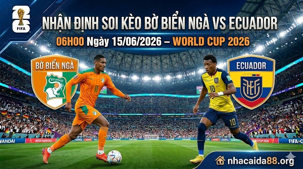 Nhận định soi kèo Bờ Biển Ngà vs Ecuador 06h00 ngày 15/06/2026