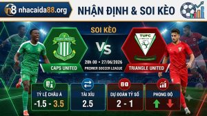 Nhận định soi kèo CAPS United vs Triangle United 20h 00 ngày 27/06/2026 – Premier Soccer League