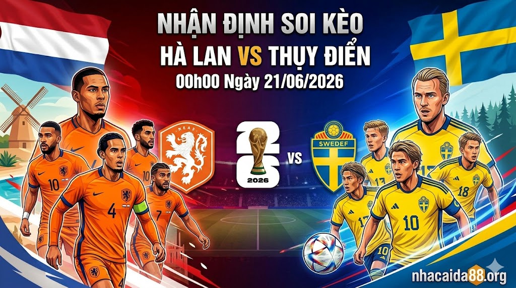 Nhận định soi kèo Hà Lan vs Thụy Điển 00h00 ngày 21/06/2026