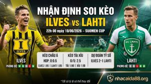 Nhận định soi kèo Ilves vs Lahti 22h 00 ngày 10/06/2026 – Suomen Cup