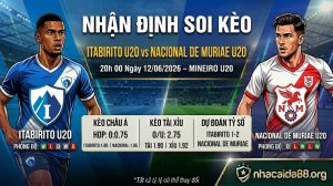 Nhận định soi kèo Itabirito U20 vs Nacional de Muriae U20 20h 00 ngày 12/06/2026 – Mineiro U20