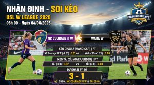 Nhận định soi kèo NC Courage II W vs Wake W 06h 00 ngày 04/06/2026 – USL W League