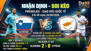 Nhận định soi kèo Slovenia vs Cyprus 23h 00 ngày 04/06/2026 – Friendlies