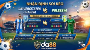 Nhận định soi kèo Universitatea Craiova vs Polessya 22h 00 ngày 29/06/2026 – Friendlies Clubs