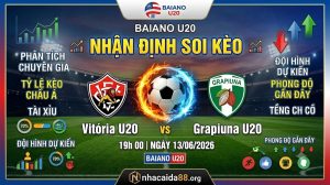 Nhận định soi kèo Vitória U20 vs Grapiuna U20 19h 00 ngày 13/06/2026 – Baiano U20