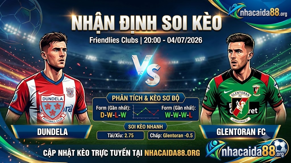 Nhận định soi kèo Dundela vs Glentoran 20h 00 ngày 04/07/2026 – Friendlies Clubs
